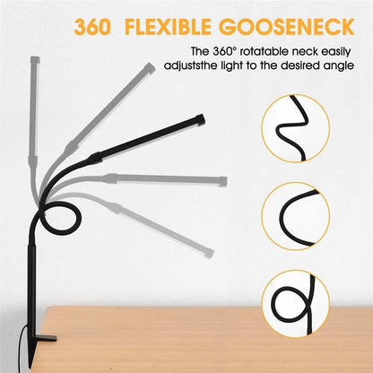 Aurify LED Desk Lamp | Adjustable Gooseneck Architect Light with Stepless Dimming for Office & Study Desk