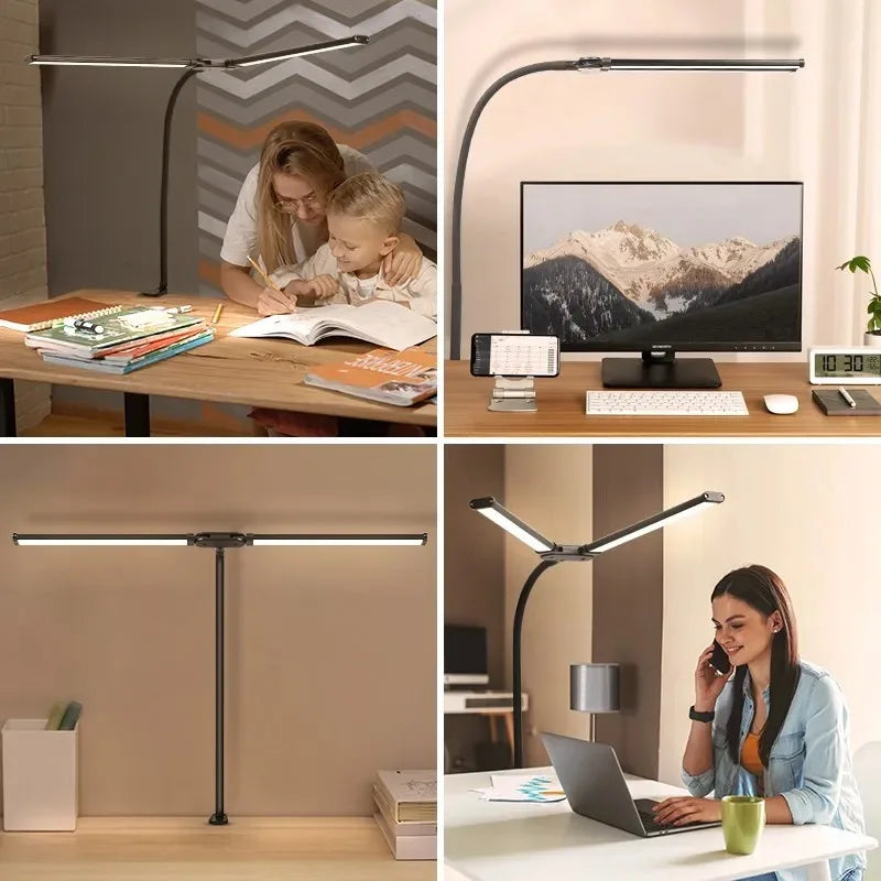 Aurify LED Desk Lamp | Adjustable Gooseneck Architect Light with Stepless Dimming for Office & Study Desk