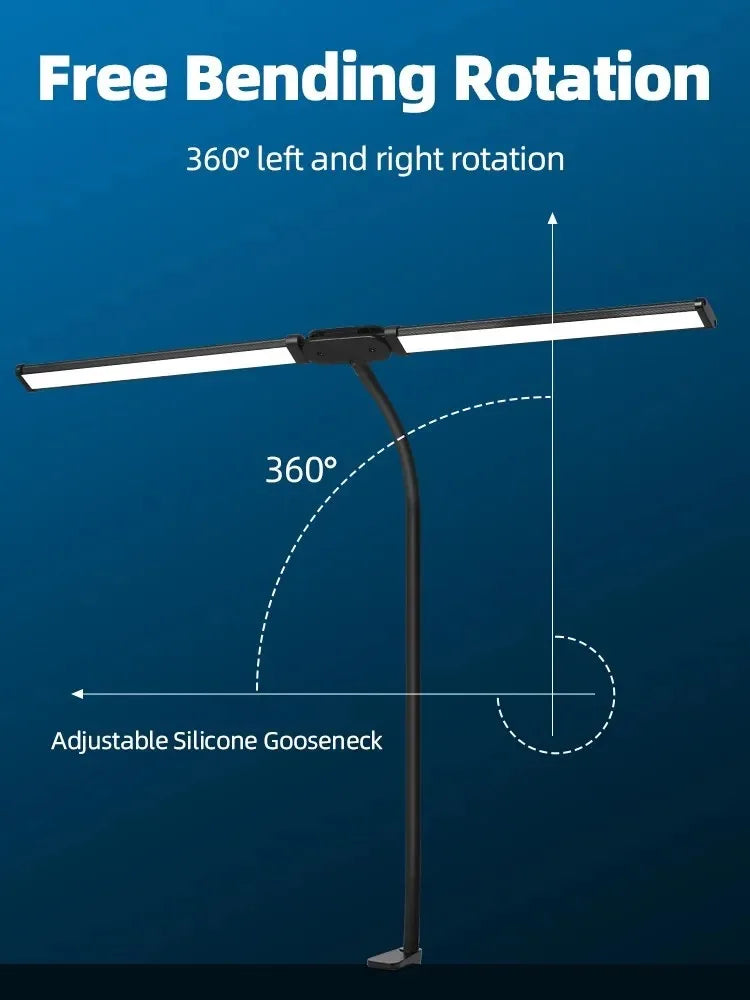 Aurify LED Desk Lamp | Adjustable Gooseneck Architect Light with Stepless Dimming for Office & Study Desk