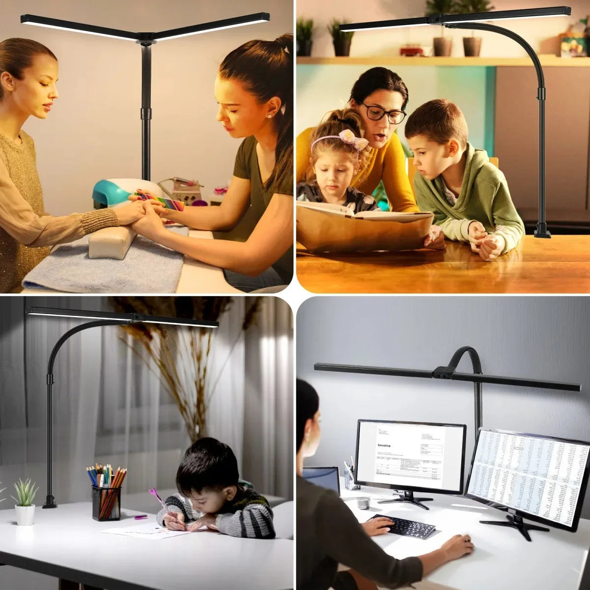 Aurify LED Desk Lamp | Adjustable Gooseneck Architect Light with Stepless Dimming for Office & Study Desk